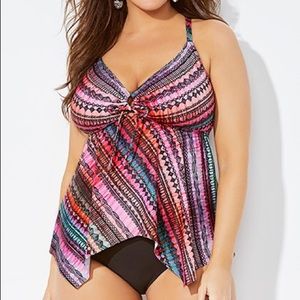 Swim suits for all handkerchief tankini top